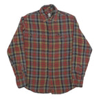TIMBERLAND Mens Green & Red Check Shirt M Casual Long Sleeve Cotton Blend