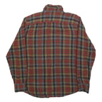 TIMBERLAND Mens Green & Red Check Shirt M Casual Long Sleeve Cotton Blend