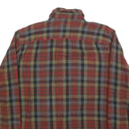 TIMBERLAND Mens Green & Red Check Shirt M Casual Long Sleeve Cotton Blend
