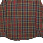 TIMBERLAND Mens Green & Red Check Shirt M Casual Long Sleeve Cotton Blend
