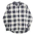 VANS Mens Blue & White Checked Shirt M Cotton Blend Long Sleeve Casual