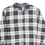VANS Mens Blue & White Checked Shirt M Cotton Blend Long Sleeve Casual