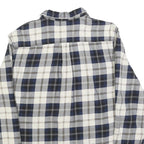 VANS Mens Blue & White Checked Shirt M Cotton Blend Long Sleeve Casual