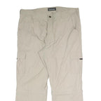 BIAGGINI Mens Relaxed Beige Cargo Trousers W38 L28 Zip Polyester Blend
