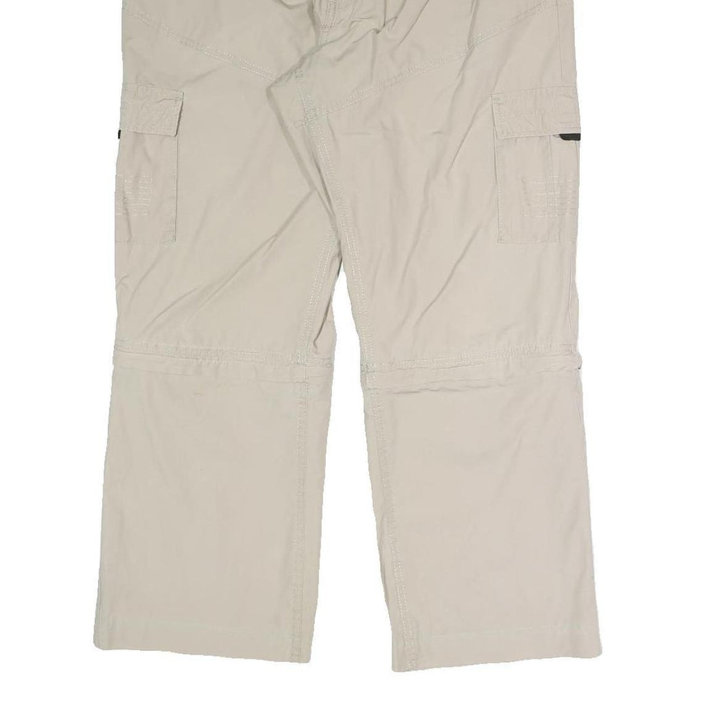 BIAGGINI Mens Relaxed Beige Cargo Trousers W38 L28 Zip Polyester Blend