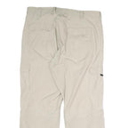 BIAGGINI Mens Relaxed Beige Cargo Trousers W38 L28 Zip Polyester Blend