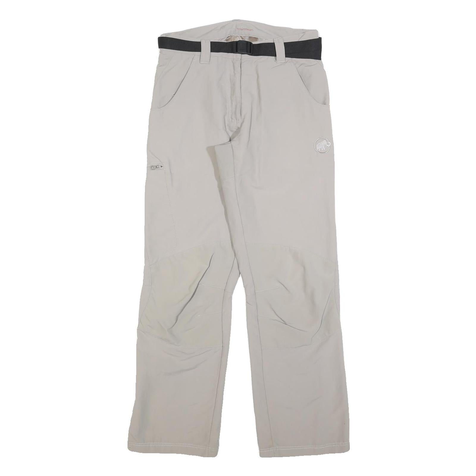 MAMMUT Womens Polyester Blend Beige Regular Fit Trousers W28 L28 Outdoor Hiking