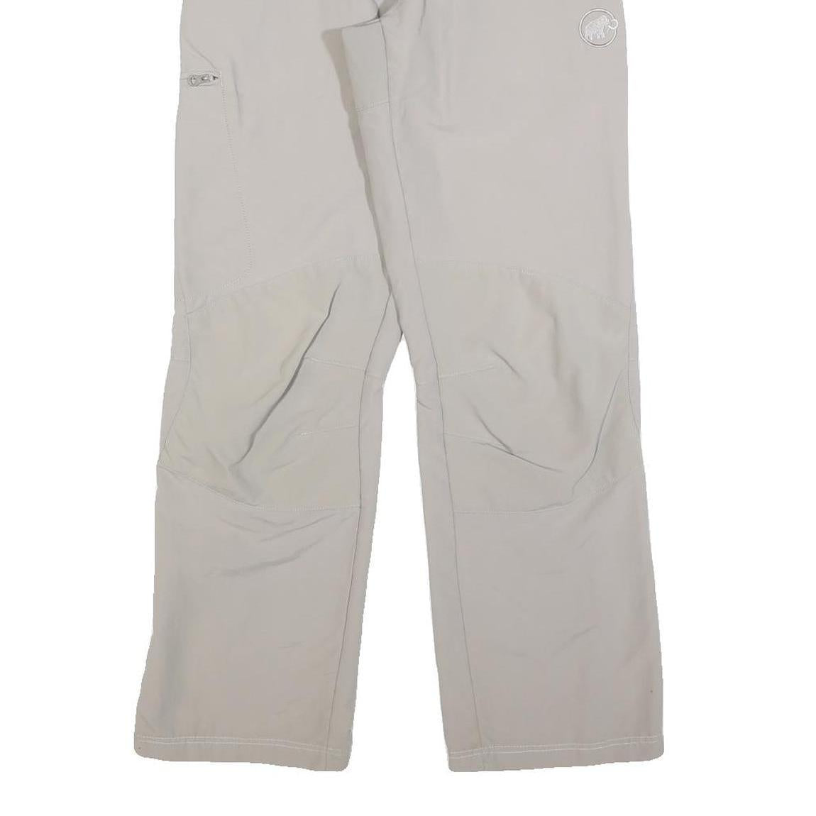 MAMMUT Womens Polyester Blend Beige Regular Fit Trousers W28 L28 Outdoor Hiking