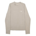 LEVI'S Womens Beige Plain Jumper Crew Neck Basic Knit S Acrylic Blend Stylish
