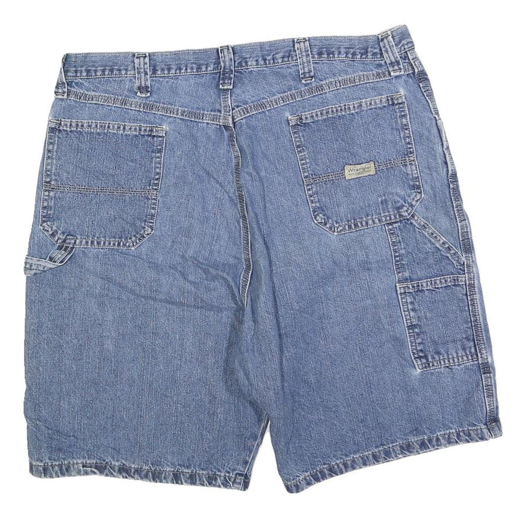 WRANGLER Mens Cotton Blend Blue Denim Casual Shorts 2XL W40 Workwear Utility