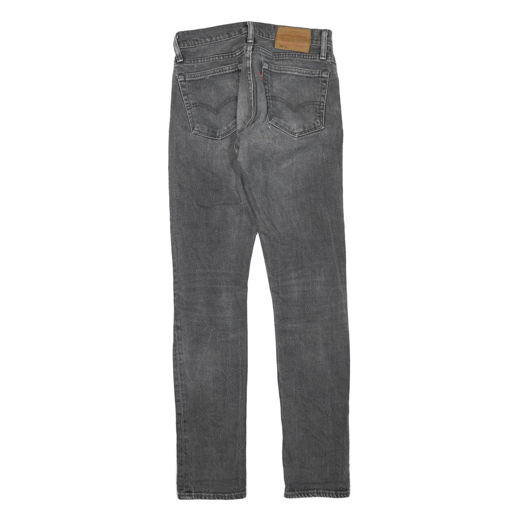 LEVI'S 505 Womens Jeans Black Regular Straight Denim Medium W30 L34 Classic Fit