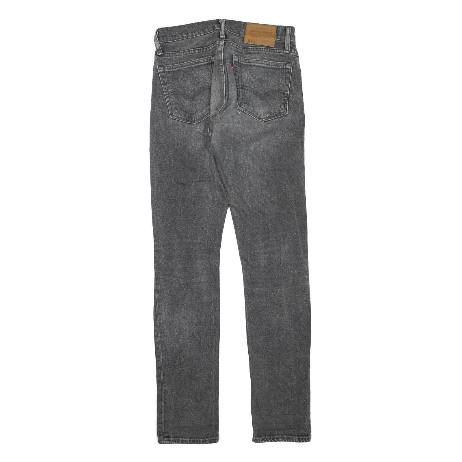 LEVI'S 505 Womens Jeans Black Regular Straight Denim Medium W30 L34 Classic Fit