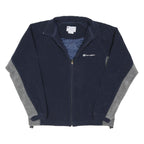 CHAMPION Mens Navy & Grey Zip Jacket M Polyester Blend Athletic Apparel