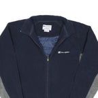 CHAMPION Mens Navy & Grey Zip Jacket M Polyester Blend Athletic Apparel