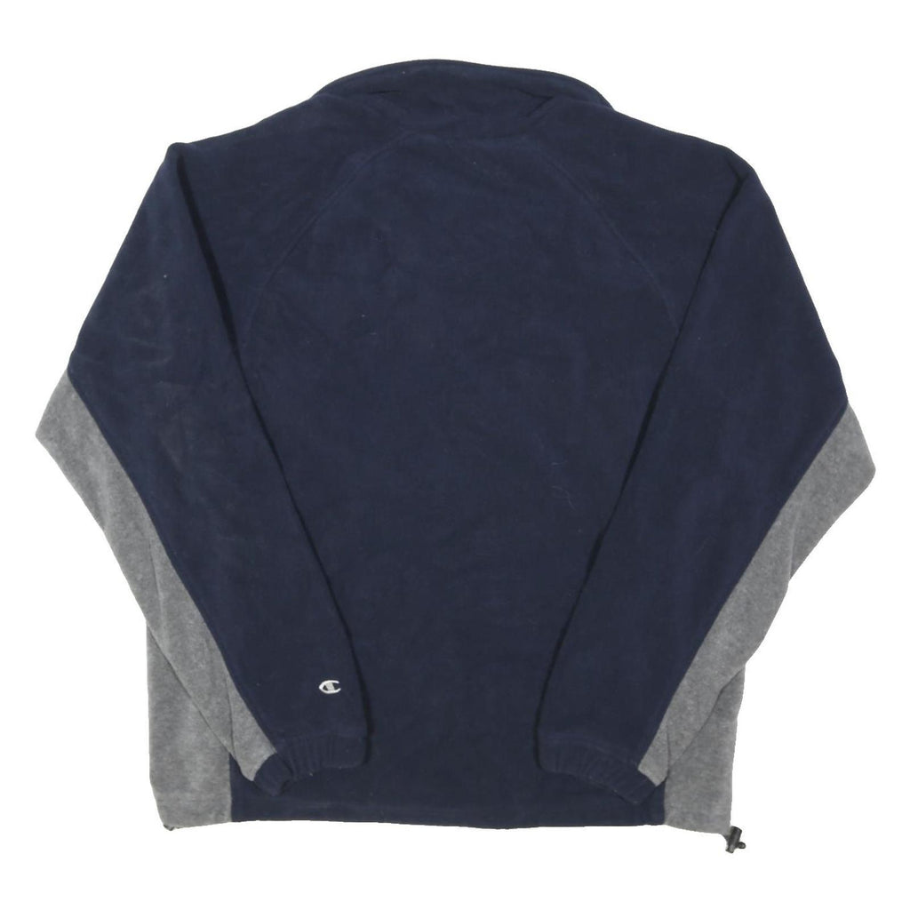 CHAMPION Mens Navy & Grey Zip Jacket M Polyester Blend Athletic Apparel