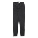 LEVI'S 721 Womens Jeans Black Slim Skinny Denim Dark W28 L30 Stylish Zip