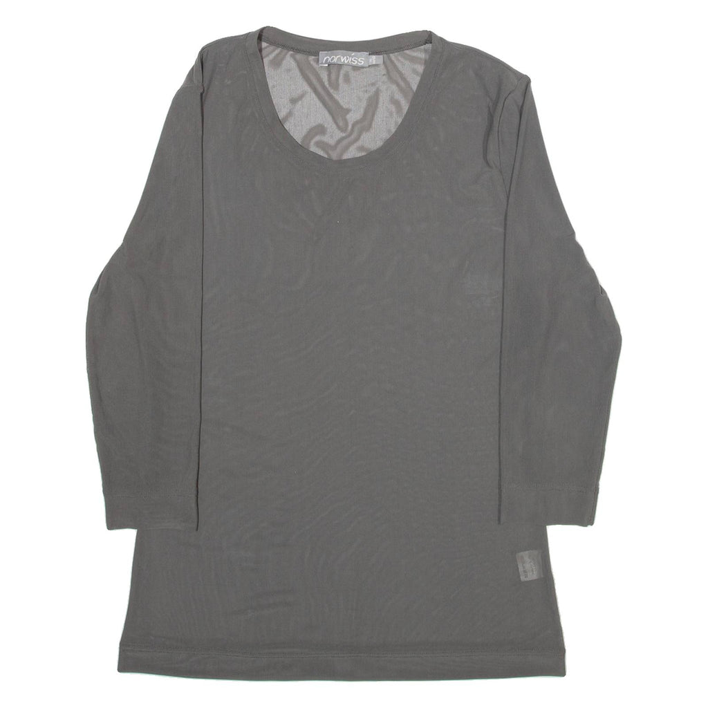 NORWISS Womens Top Grey Long Sleeve XL