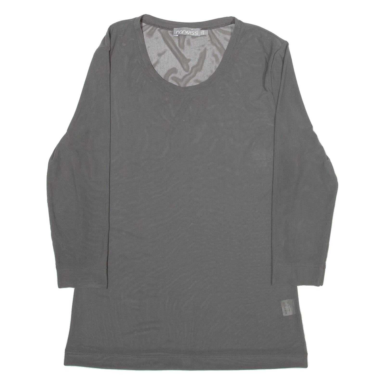 NORWISS Womens Top Grey Long Sleeve XL