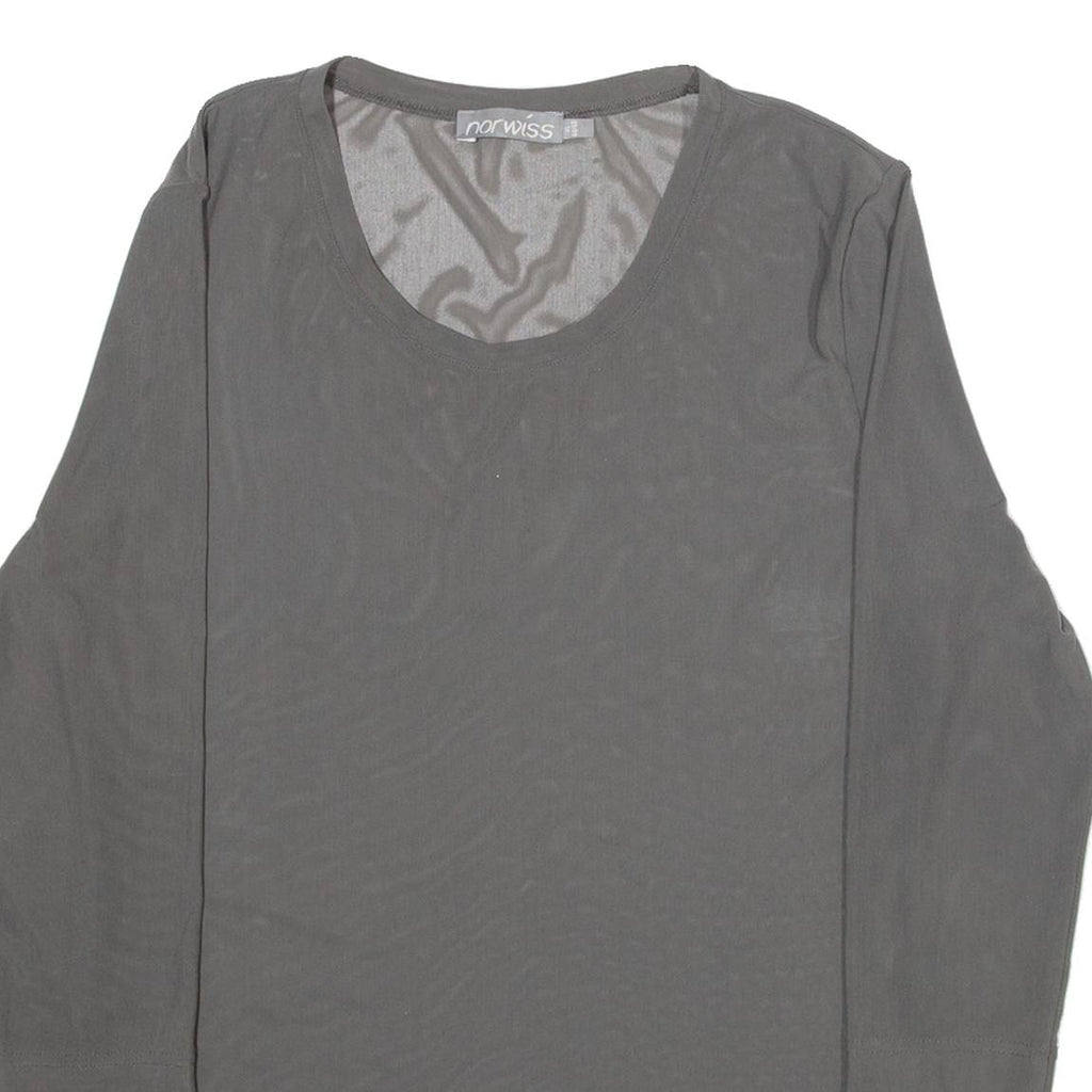 NORWISS Womens Top Grey Long Sleeve XL