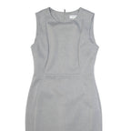 CALVIN KLEIN Womens Bodycon Dress Grey Sleeveless Midi S