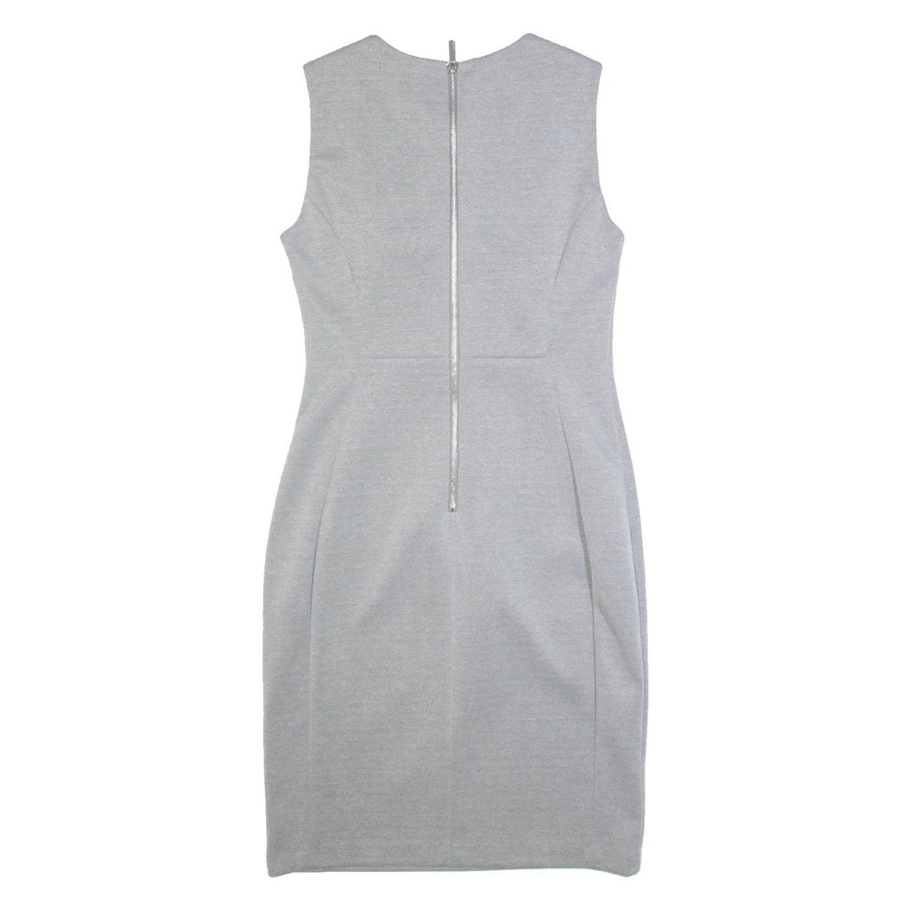 CALVIN KLEIN Womens Bodycon Dress Grey Sleeveless Midi S