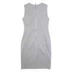 CALVIN KLEIN Womens Bodycon Dress Grey Sleeveless Midi S