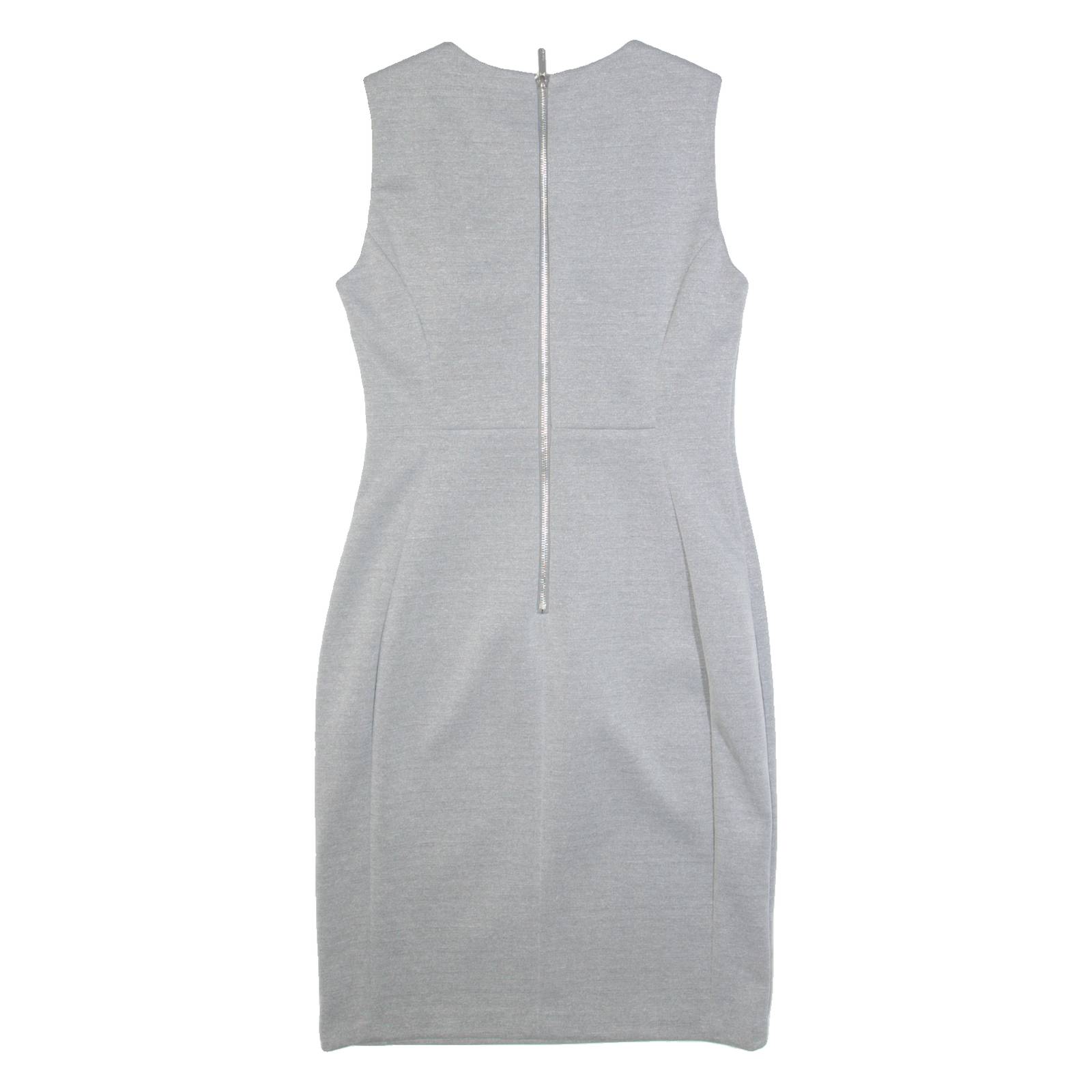 CALVIN KLEIN Womens Bodycon Dress Grey Sleeveless Midi S