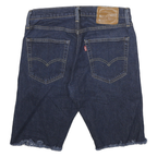 LEVI'S Womens Denim Blue Casual Shorts M W28 Raw Hem Cut-Off Classic Fit
