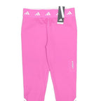 ADIDAS Womens Joggers Pink & White TECHFIT Slim Tapered M W26 L24 Athletic Wear