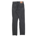 LEVI'S 501 Womens Jeans Black Regular Straight Denim Medium W24 L30 Distressed