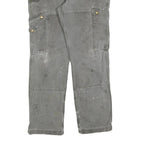 CARHARTT Mens Cotton Blend Grey Relaxed Fit Straight Trousers W34 L32 Workwear