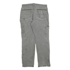 CARHARTT Mens Cotton Blend Grey Relaxed Fit Straight Trousers W34 L32 Workwear