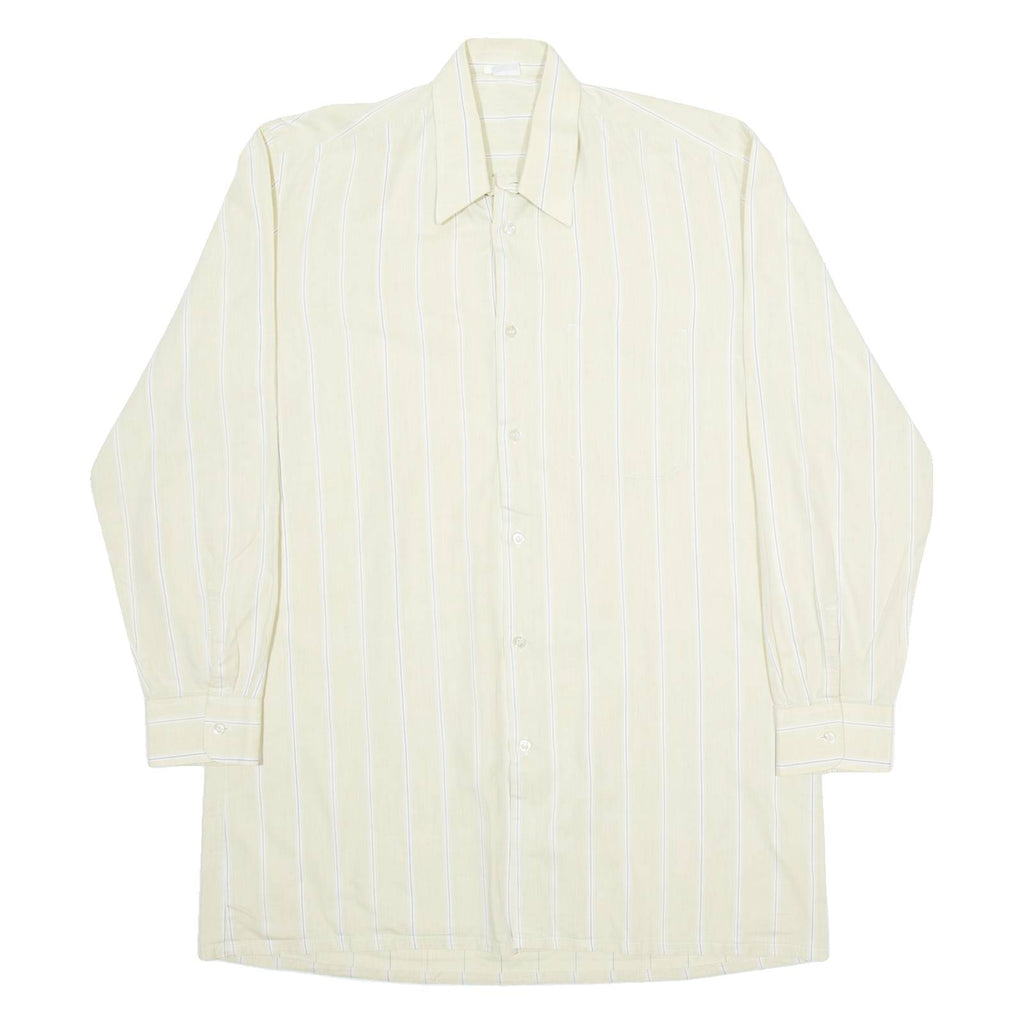 BAOR Mens Shirt Yellow Striped Long Sleeve M