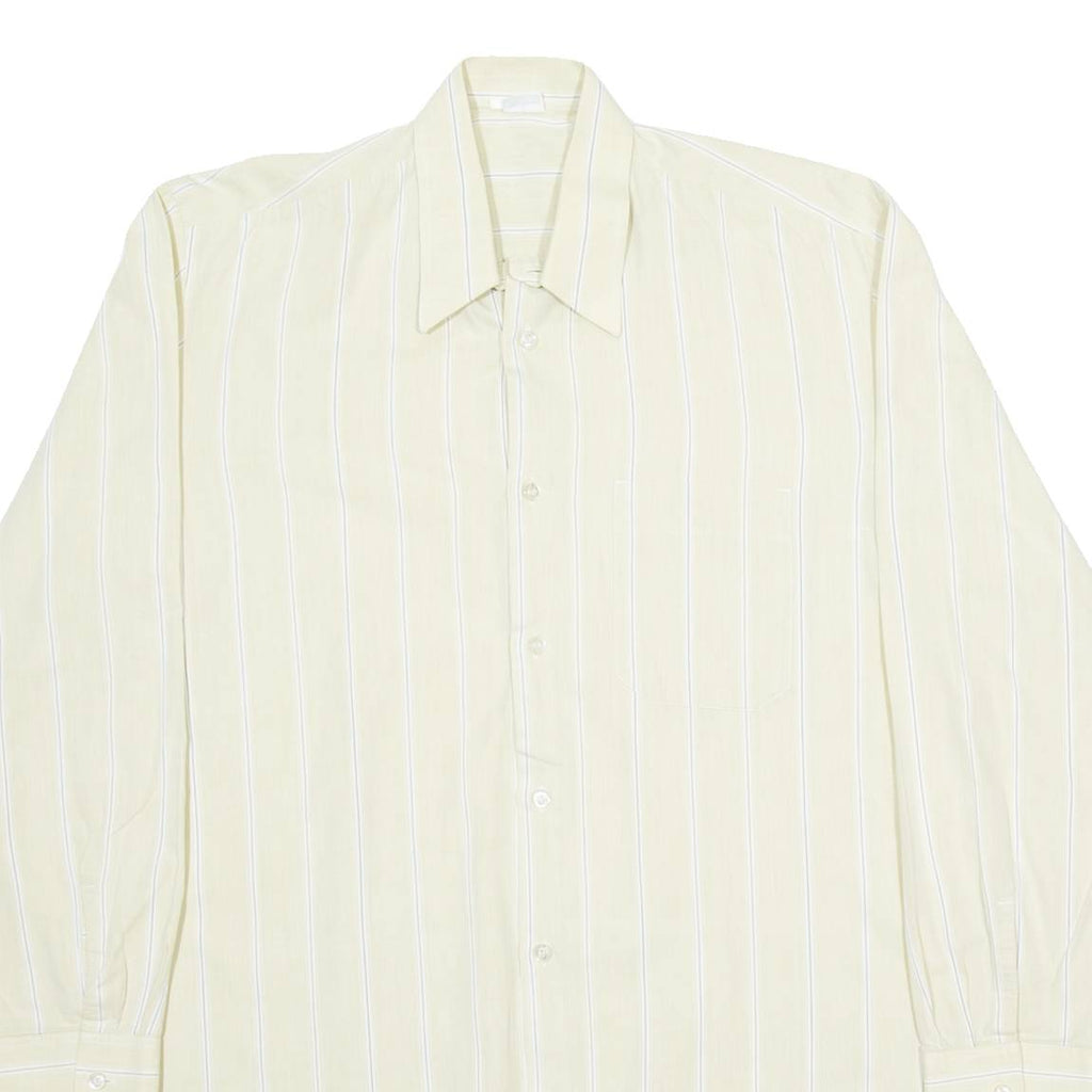 BAOR Mens Shirt Yellow Striped Long Sleeve M