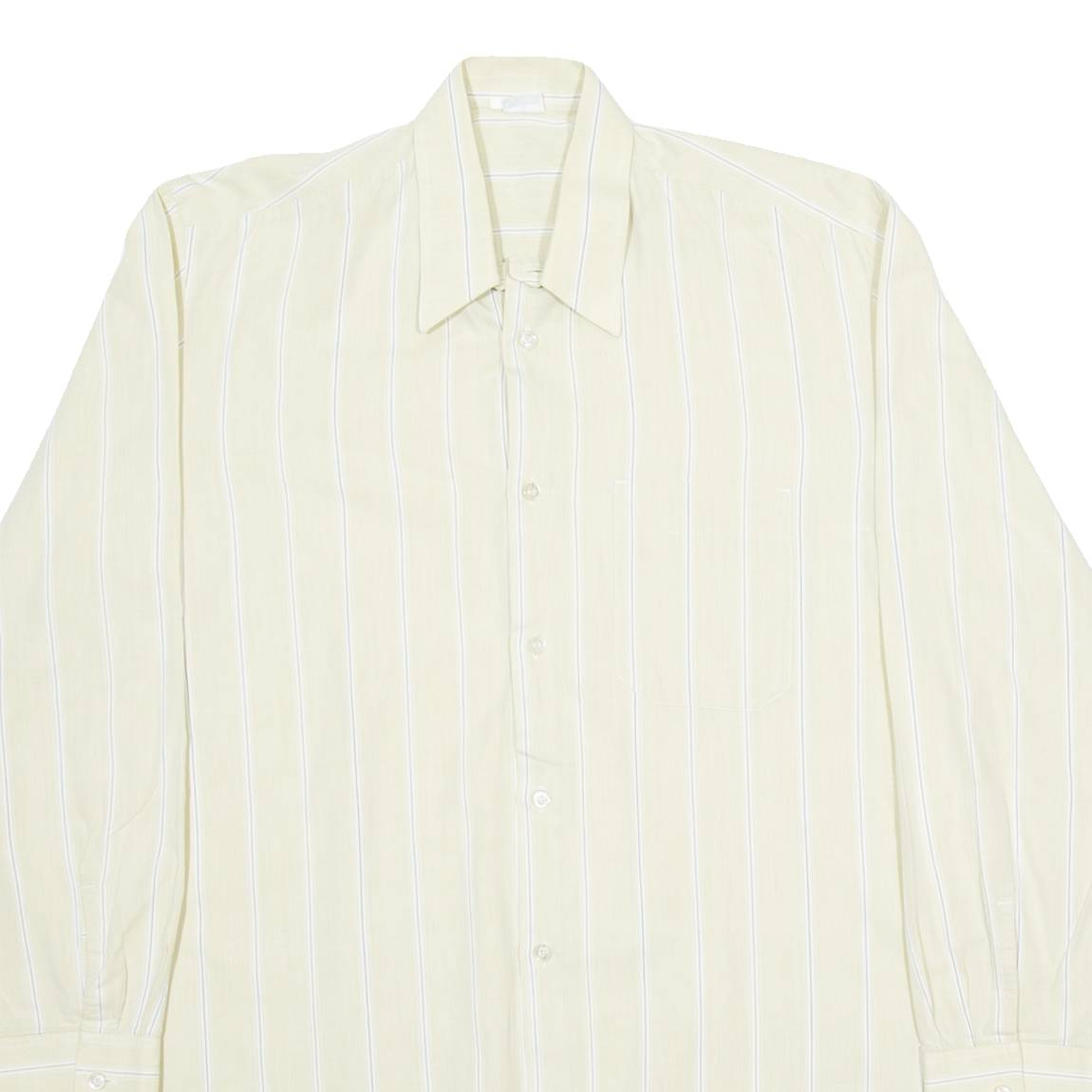 BAOR Mens Shirt Yellow Striped Long Sleeve M