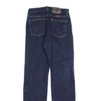 WRANGLER Mens Regular Fit Straight Leg Denim Dark Blue W28 L32 Zip Cotton Blend