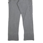 DICKIES Mens Cotton Blend Grey Workwear Regular Straight Trousers W34 L32