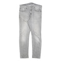 LEVI'S 510 Mens Slim Jeans Grey Denim Rinse W34 L30 Slim Fit Zip Closure