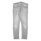 LEVI'S 510 Mens Slim Jeans Grey Denim Rinse W34 L30 Slim Fit Zip Closure
