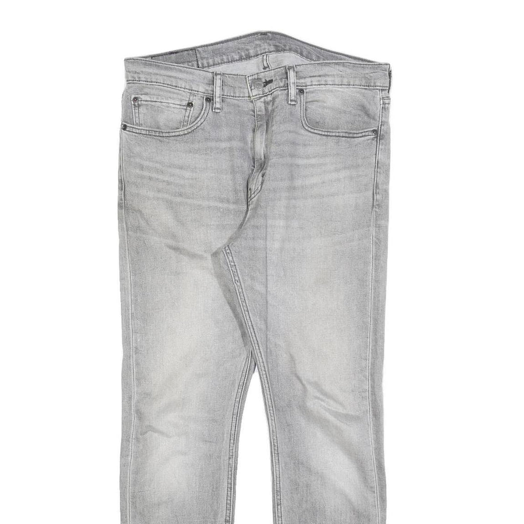 LEVI'S 510 Mens Slim Jeans Grey Denim Rinse W34 L30 Slim Fit Zip Closure
