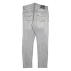 LEVI'S 510 Mens Slim Jeans Grey Denim Rinse W34 L30 Slim Fit Zip Closure