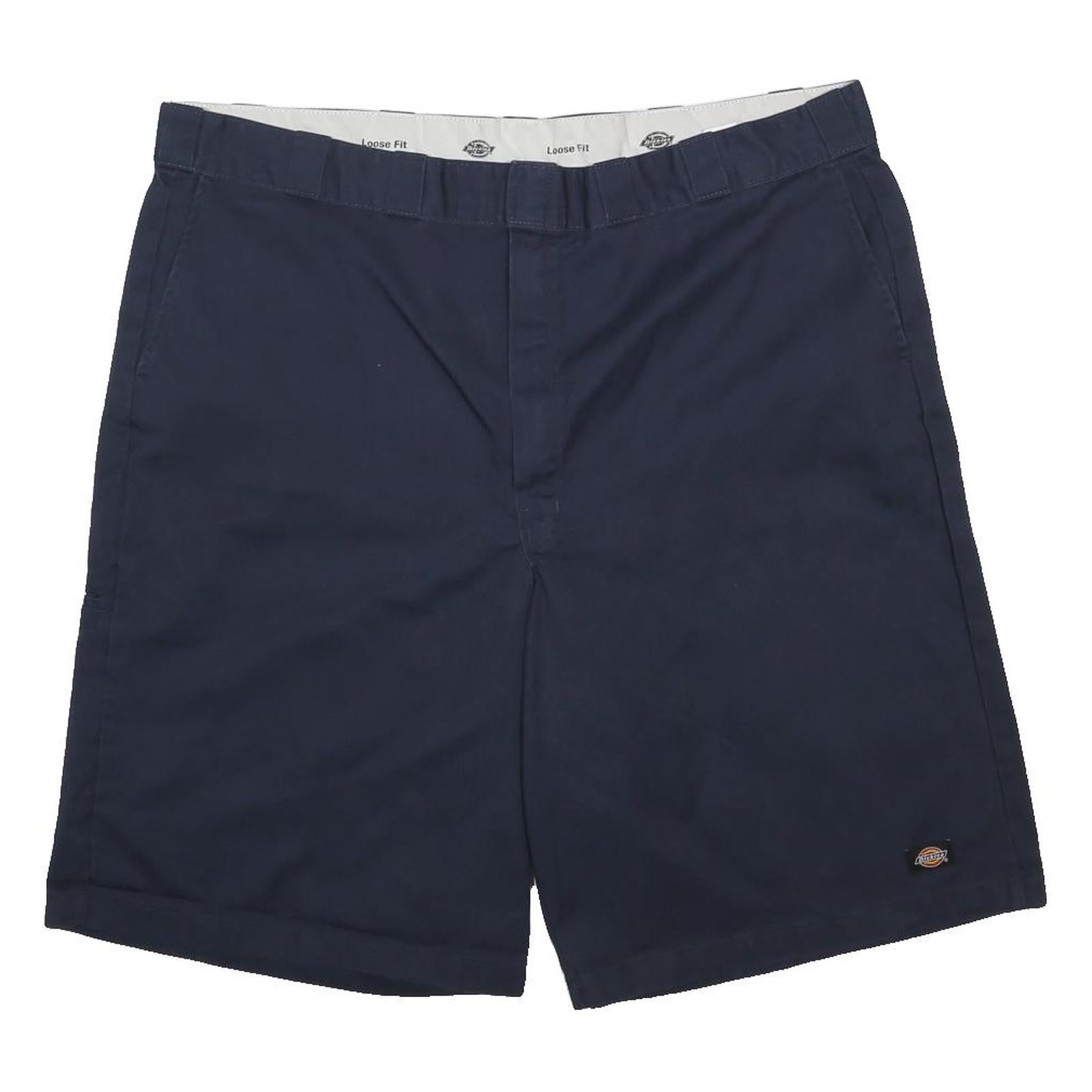 DICKIES Mens Shorts Navy Blue Casual Cotton Blend 3XL W46 Workwear