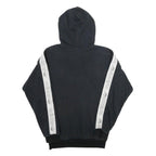 ADIDAS Womens Black Hoodie UK 6 Cotton Blend Logo Print Pullover Hooded