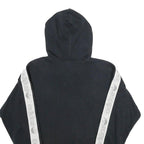 ADIDAS Womens Black Hoodie UK 6 Cotton Blend Logo Print Pullover Hooded