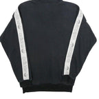 ADIDAS Womens Black Hoodie UK 6 Cotton Blend Logo Print Pullover Hooded