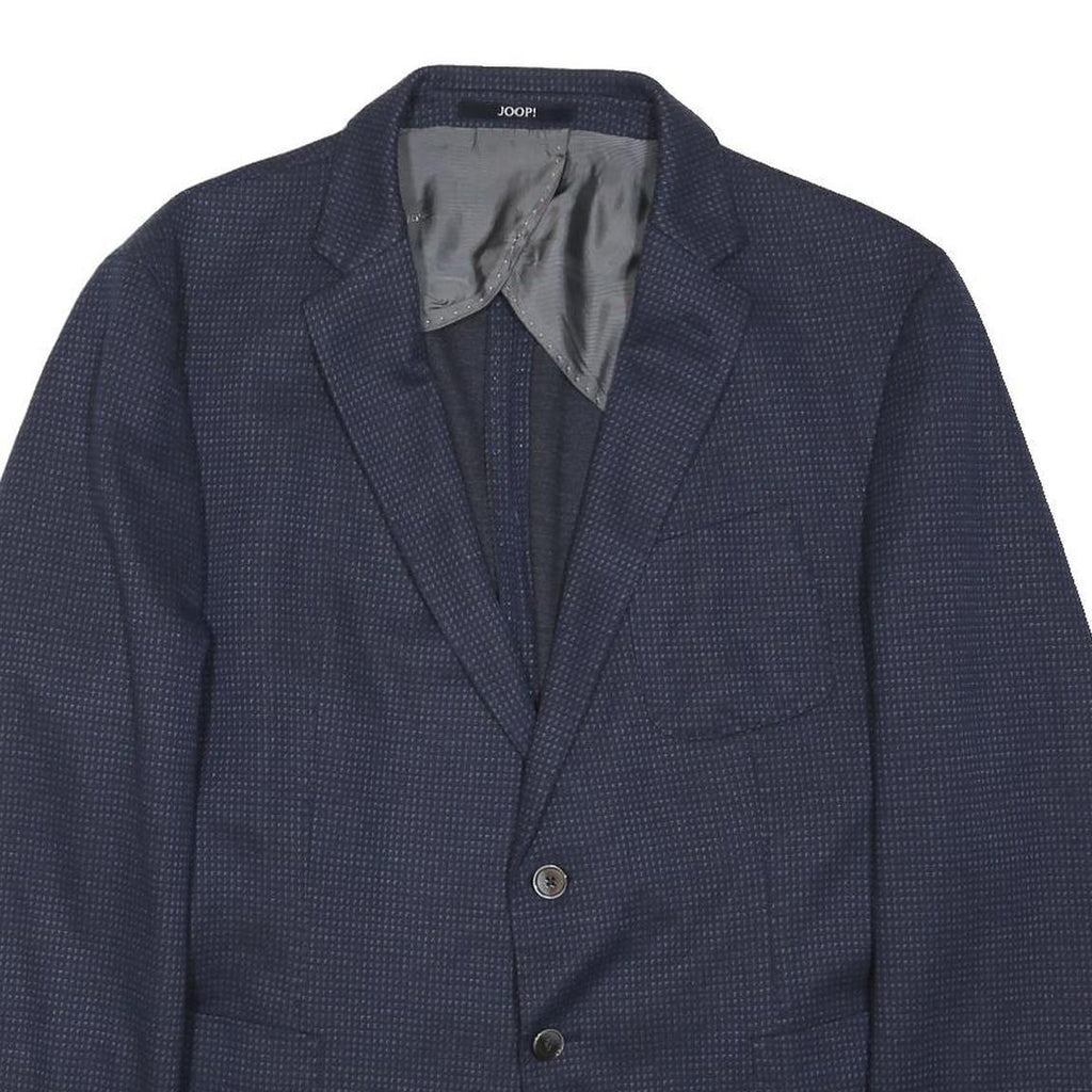 JOOP! Mens Navy Blue Button Jacket XL Cotton Blend Plain Classic Blazer