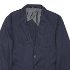 JOOP! Mens Navy Blue Button Jacket XL Cotton Blend Plain Classic Blazer