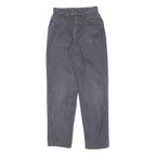 LEE Womens Cotton Blend Blue Relaxed Straight Trousers W24 L29 Classic Casual