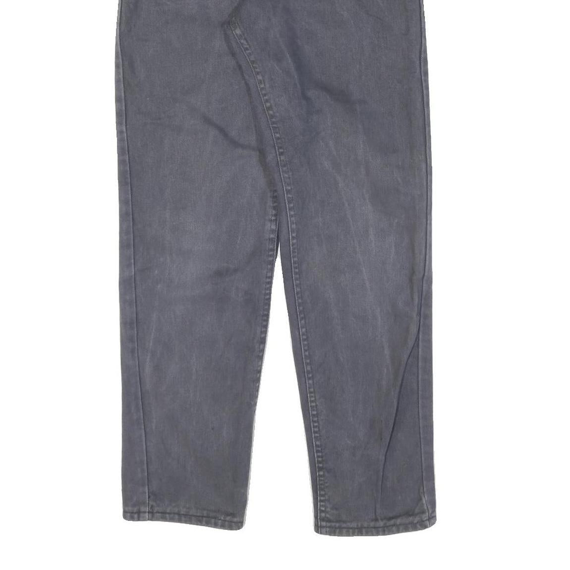 LEE Womens Cotton Blend Blue Relaxed Straight Trousers W24 L29 Classic Casual