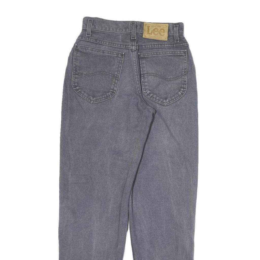 LEE Womens Cotton Blend Blue Relaxed Straight Trousers W24 L29 Classic Casual